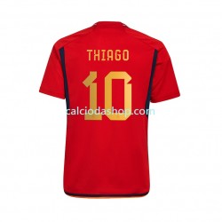 Maglia Spagna Thiago 10 Gara Home Uomo Mondiali 2022 MC