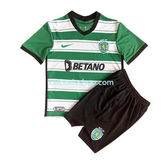 Maglia Sporting CP Gara Home Completo Bambino 2-13 Anni 2022-2023 MC