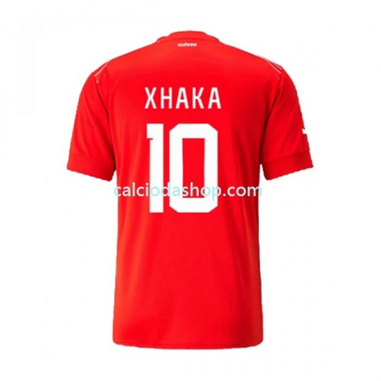 Maglia Svizzera Xhaka 10 Gara Home Uomo Mondiali 2022 MC