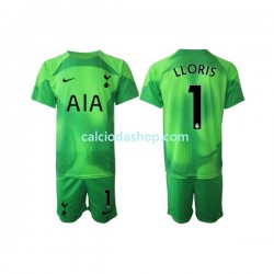 Maglia Portiere Tottenham Hotspur Hugo Lloris 1 Gara Away Completo Bambino 2-13 Anni 2022-2023 MC