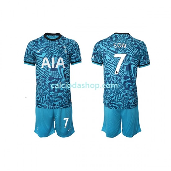 Maglia Tottenham Hotspur Son Heung-min 7 Gara Terza Completo Bambino 2-13 Anni 2022-2023 MC