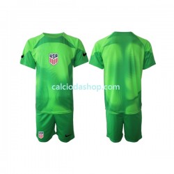 Maglia Portiere Stati Uniti Gara Quarto Completo Bambino 2-13 Anni Mondiali 2022 MC