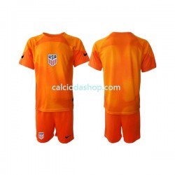 Maglia Portiere Stati Uniti Gara Home Completo Bambino 2-13 Anni Mondiali 2022 MC