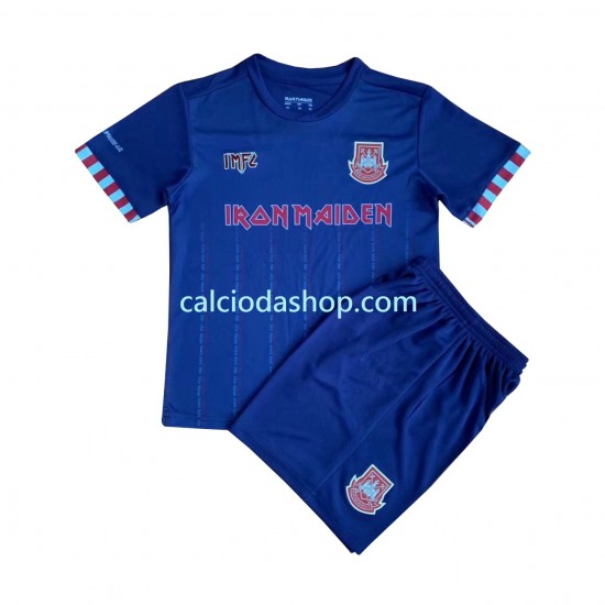 Maglia West Ham United Iron Maiden Gara Away Completo Bambino 2-13 Anni MC