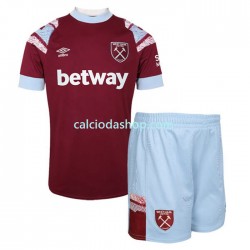 Maglia West Ham United Gara Home Completo Bambino 2-13 Anni 2022-2023 MC