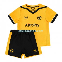 Maglia Wolverhampton Wanderers Gara Home Completo Bambino 2-13 Anni 2022-2023 MC