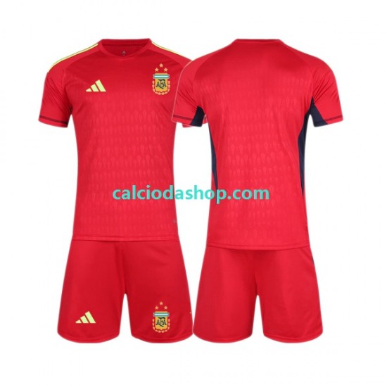 Maglia Portiere Argentina Gara Away Completo Bambino 2-13 Anni Mondiali 2022 MC