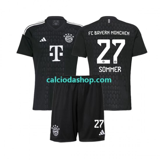 Maglia Portiere FC Bayern München Yann Sommer 27 Gara Home Completo Bambino 2-13 Anni 2023-2024 MC