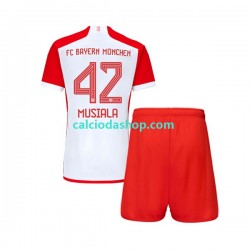 Maglia FC Bayern München Jamal Musiala 42 Gara Home Completo Bambino 2-13 Anni 2023-2024 MC