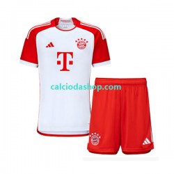 Maglia FC Bayern München Gara Home Completo Bambino 2-13 Anni 2023-2024 MC