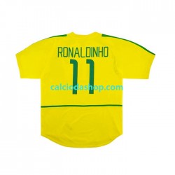 Maglia Brasile RONALDINHO 11 Retro Gara Home Uomo 2002 MC