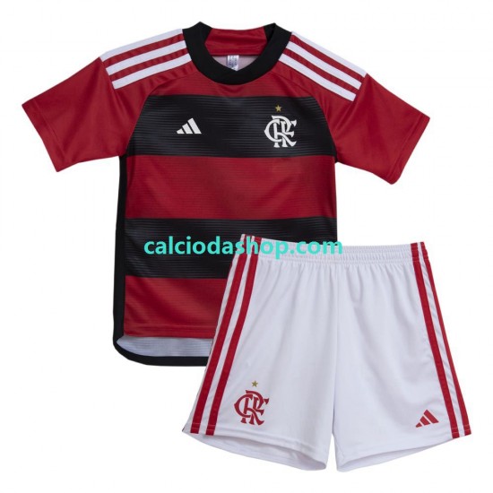 Maglia CR Flamengo Gara Home Completo Bambino 2-13 Anni 2023-2024 MC