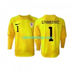 Maglia Portiere Croazia Dominik Livakovic 1 Gara Home Uomo Mondiali 2022 ML