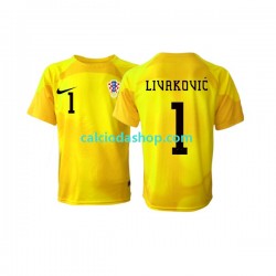 Maglia Portiere Croazia Dominik Livakovic 1 Gara Home Uomo Mondiali 2022 MC