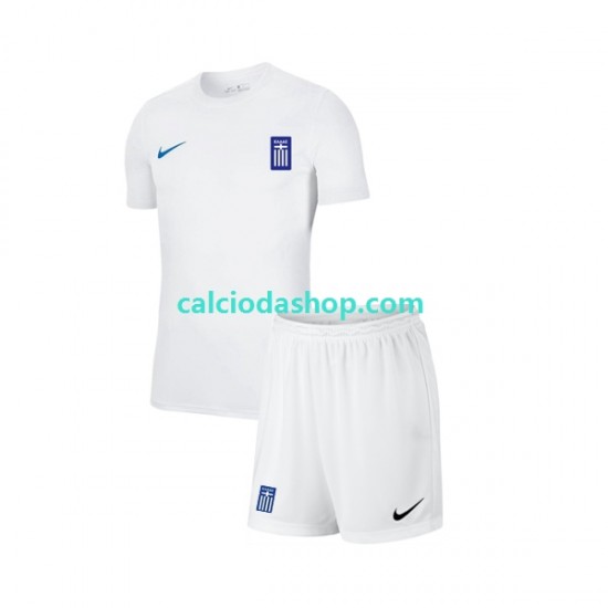 Maglia Grecia Gara Away Completo Bambino 2-13 Anni 2022-2023 MC