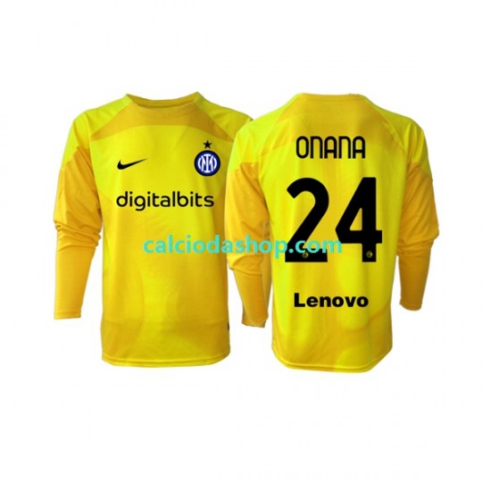 Maglia Portiere Inter Milan Andre Onana 24 Gara Away Uomo 2022-2023 ML