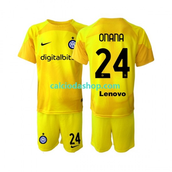 Maglia Portiere Inter Milan Andre Onana 24 Gara Away Completo Bambino 2-13 Anni 2022-2023 MC