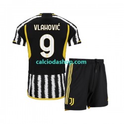 Maglia Stati Uniti Juventus Dn Vlahovic 9 Gara Home Completo Bambino 2-13 Anni 2023-2024 MC