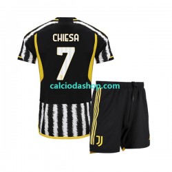 Maglia Juventus Federico Chiesa 7 Gara Home Completo Bambino 2-13 Anni 2023-2024 MC