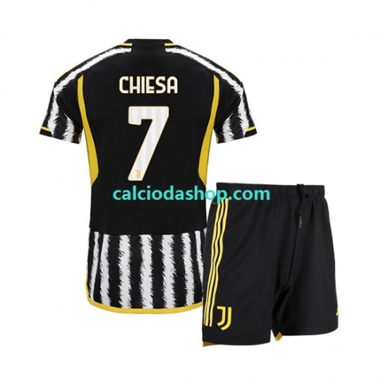 Maglia Juventus Federico Chiesa 7 Gara Home Completo Bambino 2-13 Anni 2023-2024 MC