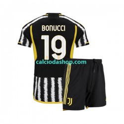 Maglia Juventus Leonardo Bonucci 19 Gara Home Completo Bambino 2-13 Anni 2023-2024 MC