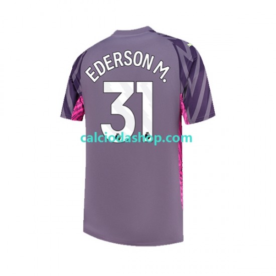 Maglia Portiere Manchester City Ederson Moraes 31 Gara Away Uomo 2023-2024 MC