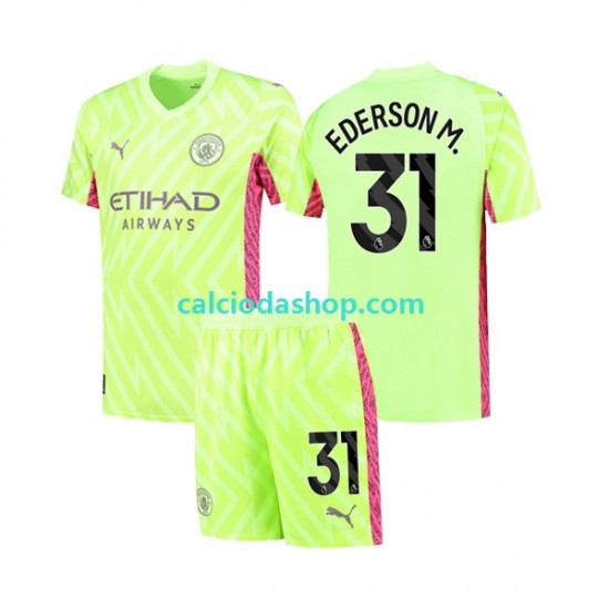 Maglia Portiere Manchester City Ederson Moraes 31 Gara Terza Completo Bambino 2-13 Anni 2023-2024 MC