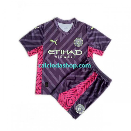 Maglia Portiere Manchester City Gara Away Completo Bambino 2-13 Anni 2023-2024 MC