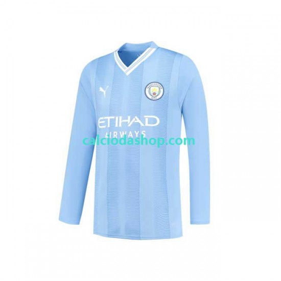 Maglia Manchester City Gara Home Uomo 2023-2024 ML