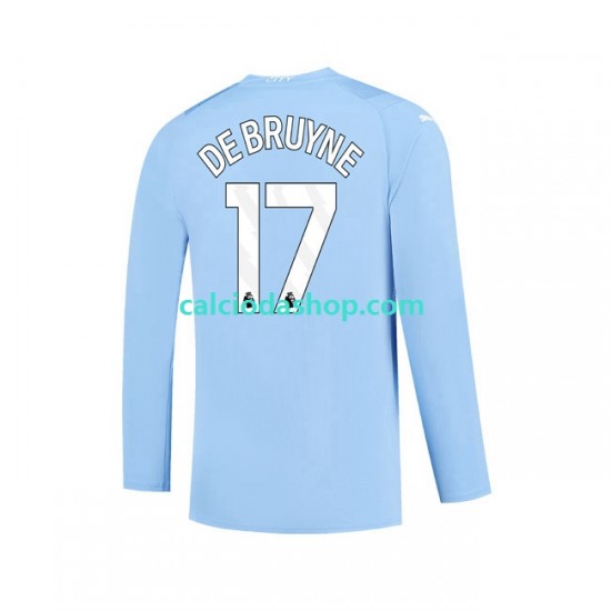 Maglia Manchester City Kevin De Bruyne 17 Gara Home Uomo 2023-2024 ML