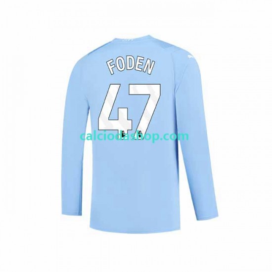 Maglia Manchester City Phil Foden 47 Gara Home Uomo 2023-2024 ML