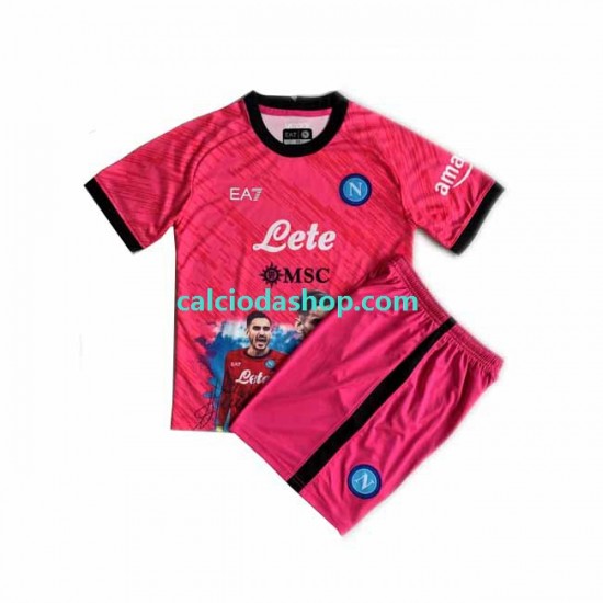 Maglia Portiere Napoli Face Game Alex Meret 1 Gara Home Completo Bambino 2-13 Anni 2022-2023 MC