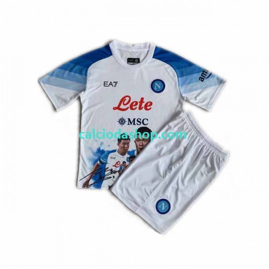 Maglia Napoli Face Game Minjae 3 Gara Home Completo Bambino 2-13 Anni 2022-2023 MC