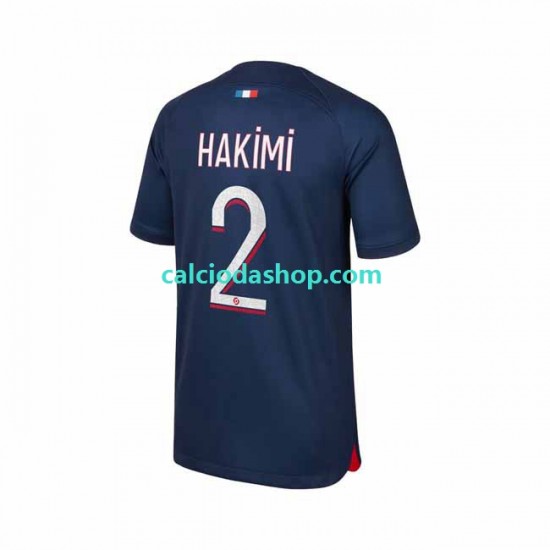 Maglia Paris Saint-Germain Hakimi 2 Gara Home Uomo 2023-2024 MC