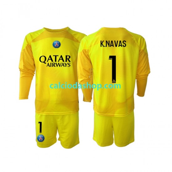 Maglia Portiere Paris Saint-Germain K.NAVAS 1 Gara Terza Completo Bambino 2-13 Anni 2022-2023 ML