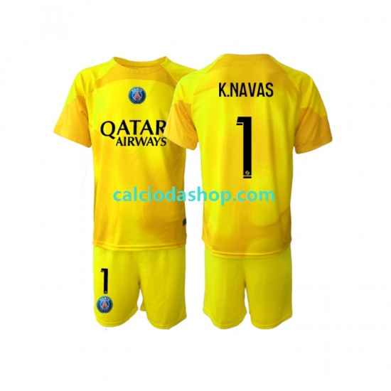 Maglia Portiere Paris Saint-Germain K.NAVAS 1 Gara Terza Completo Bambino 2-13 Anni 2022-2023 MC