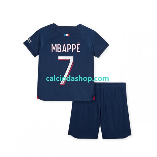 Maglia Paris Saint-Germain Mbappé 7 Gara Home Completo Bambino 2-13 Anni 2023-2024 MC