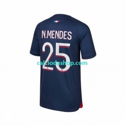 Maglia Paris Saint-Germain N.Mendes 25 Gara Home Uomo 2023-2024 MC