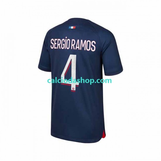 Maglia Paris Saint-Germain Sergio Ramos 4 Gara Home Uomo 2023-2024 MC