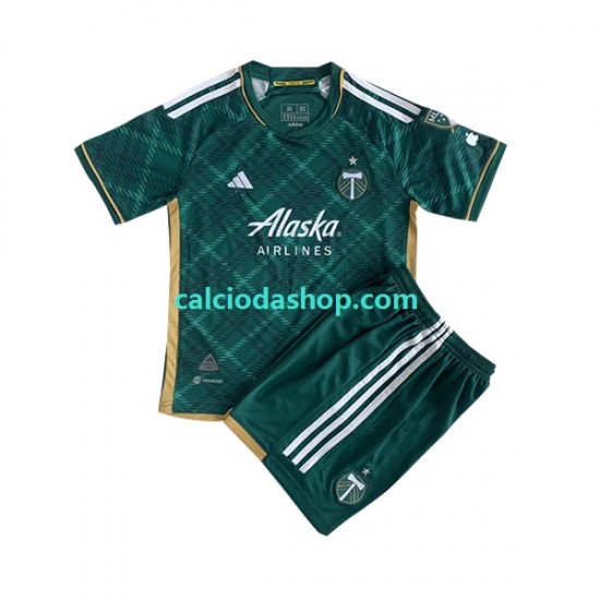 Maglia Portland Timbers Gara Home Completo Bambino 2-13 Anni 2023 MC