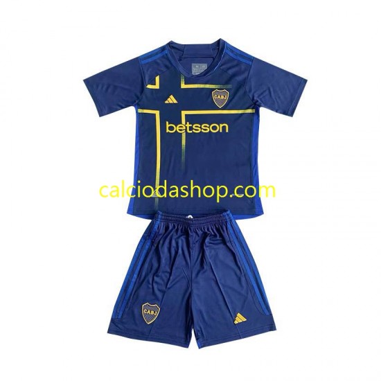 Maglia CA Boca Juniors Gara Terza Completo Bambino 2-13 Anni 2024 MC