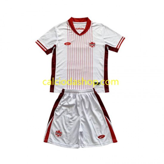 Maglia Canada Gara Away Completo Bambino 2-13 Anni 2024 MC