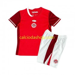 Maglia Canada Gara Home Completo Bambino 2-13 Anni 2024 MC