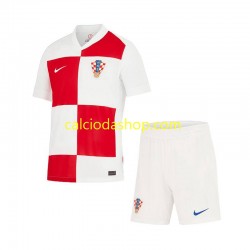 Maglia Croazia Gara Home Completo Bambino 2-13 Anni Euro 2024 MC