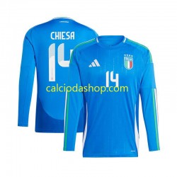 Maglia Italia Chiesa 14 Gara Home Uomo Euro 2024 ML