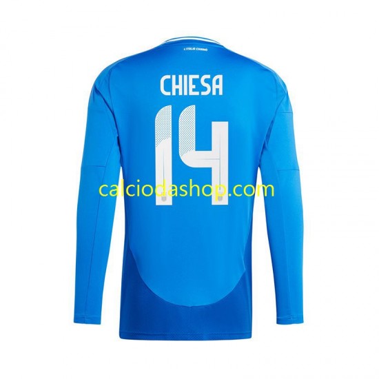 Maglia Italia Chiesa 14 Gara Home Uomo Euro 2024 ML