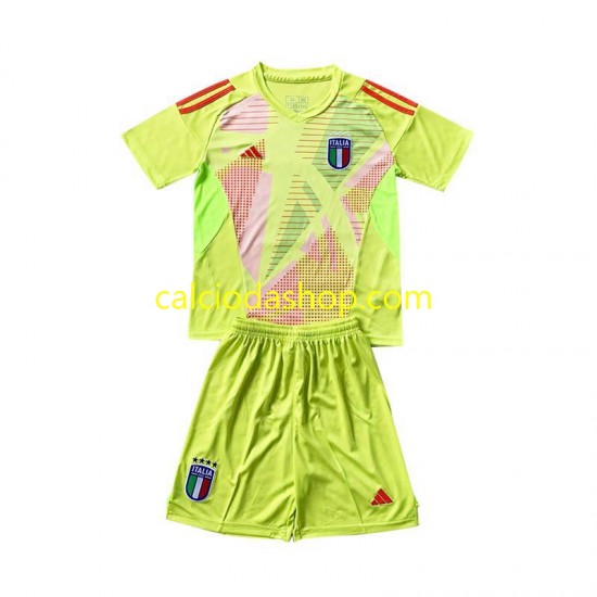 Maglia Portiere Italia Gara Home Completo Bambino 2-13 Anni Euro 2024 MC