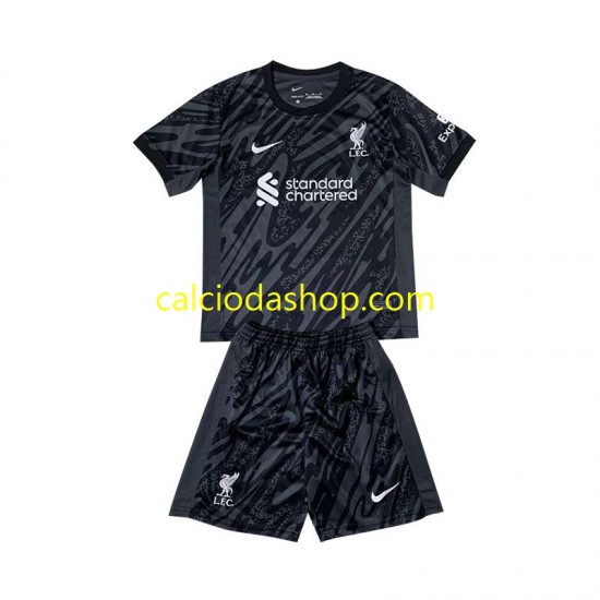 Maglia Portiere Liverpool Gara Home Completo Bambino 2-13 Anni 2024-2025 MC