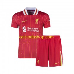 Maglia Liverpool Gara Home Completo Bambino 2-13 Anni 2024-2025 MC