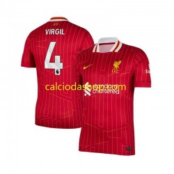 Maglia Liverpool Virgil van Dijk 4 Gara Home Uomo 2024-2025 MC